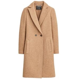 J Crew Daphne Topcoat in Italian Boiled Wool In Camel Size 6P